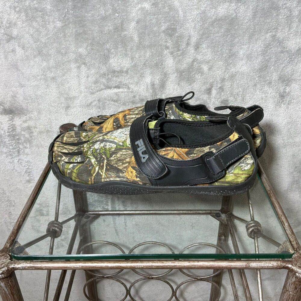 Fila SkeleToe Men’s 13 Barefoot Running Water Shoes Camo Mossy Oak minimalist
